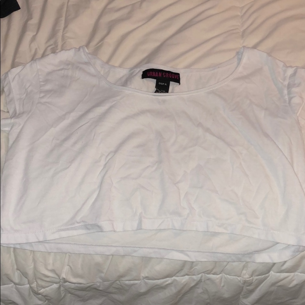 white crop top